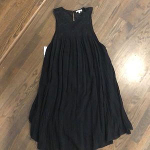 Black high neck summer dress